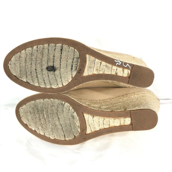 J.Crew Women's Canvas Espadrille Wedge Heel Size 9 A1244 Jute Sole - Picture 11 of 11